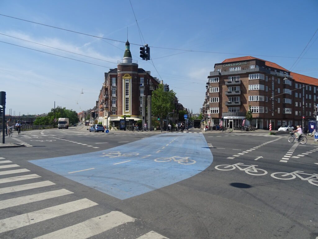 cykelsti på skrå over ingerslevsgade